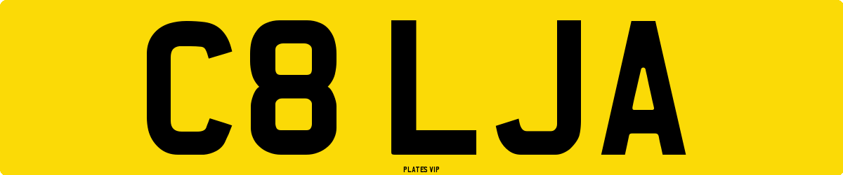 C8 LJA Number Plate