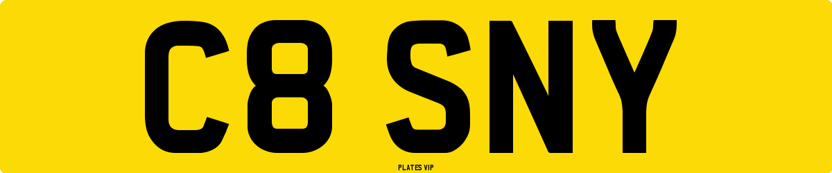 C8 SNY Number Plate