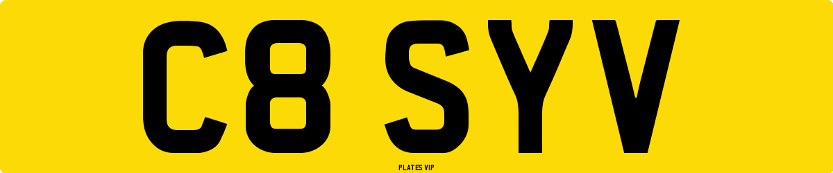 C8 SYV Number Plate