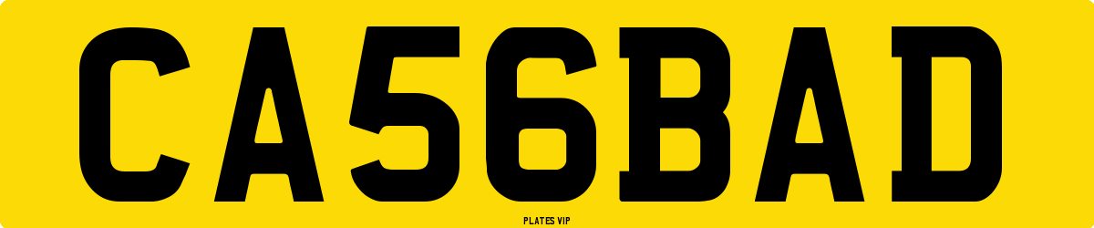 CA 56 BAD Number Plate