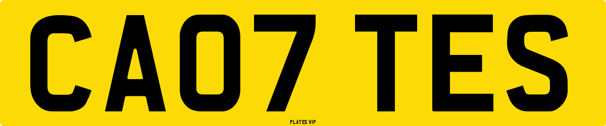 CA07 TES Number Plate