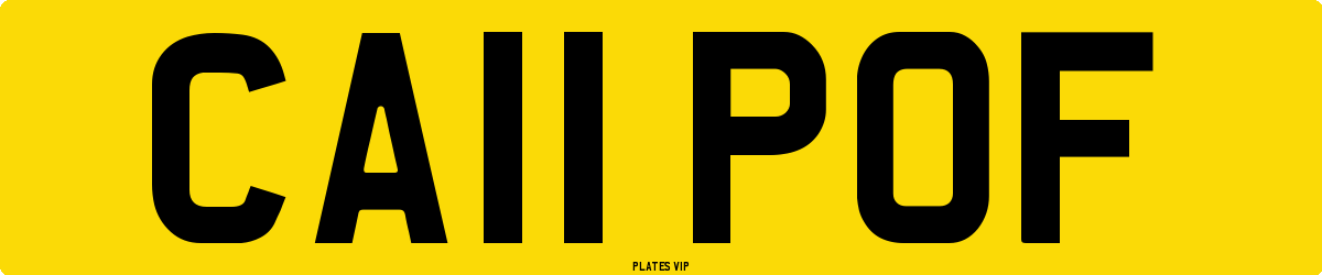 CA11 POF Number Plate