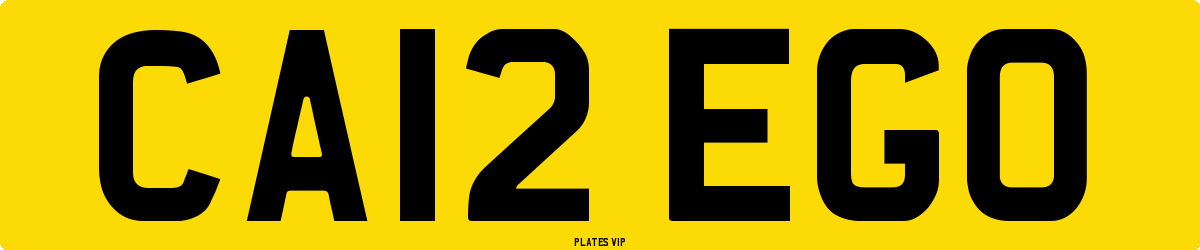 CA12 EGO Number Plate