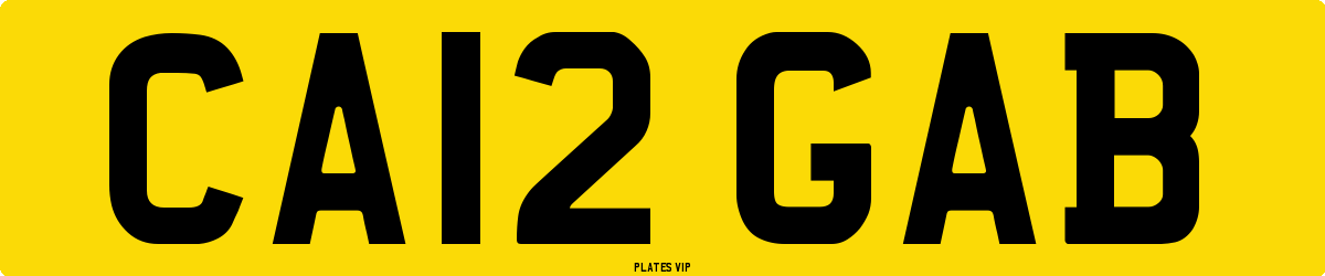 CA12 GAB Number Plate