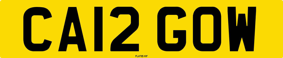 CA12 GOW Number Plate