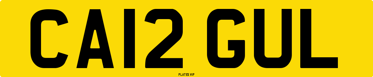 CA12 GUL Number Plate