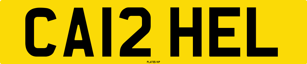 CA12 HEL Number Plate