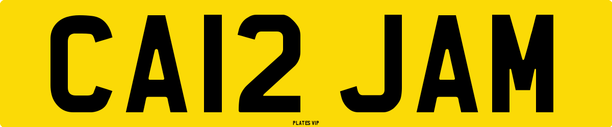 CA12 JAM Number Plate