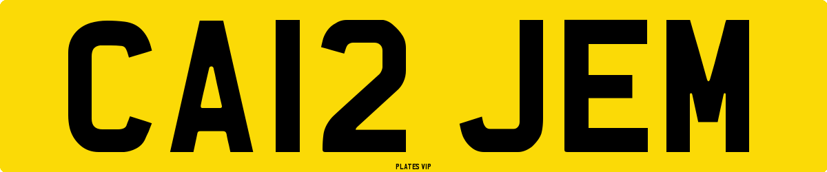 CA12 JEM Number Plate