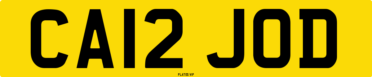 CA12 JOD Number Plate
