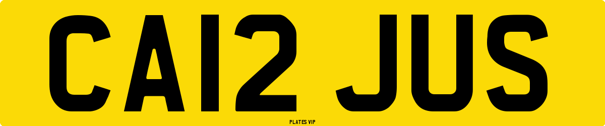CA12 JUS Number Plate