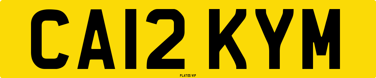 CA12 KYM Number Plate