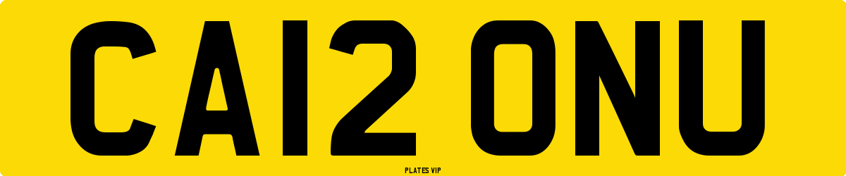 CA12 ONU Number Plate