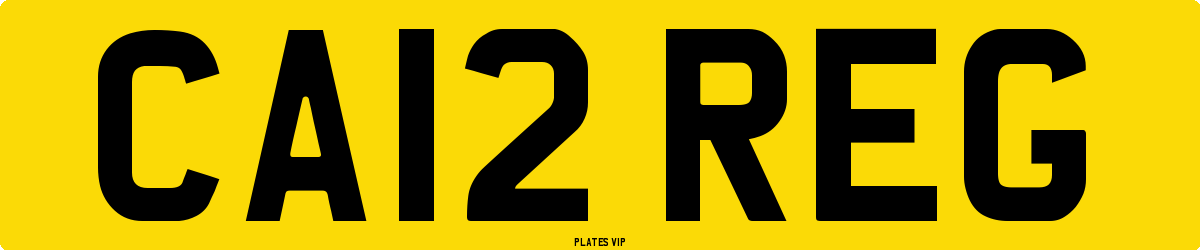 CA12 REG Number Plate