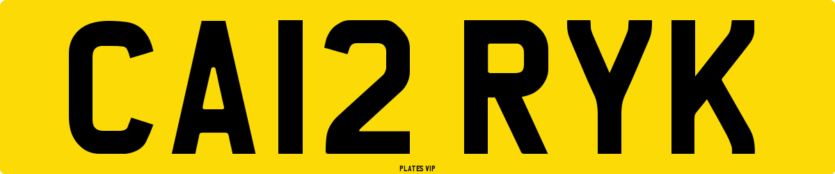 CA12 RYK Number Plate