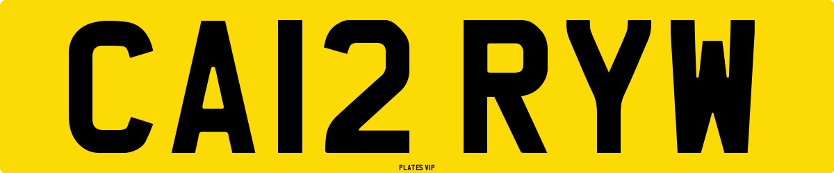 CA12 RYW Number Plate