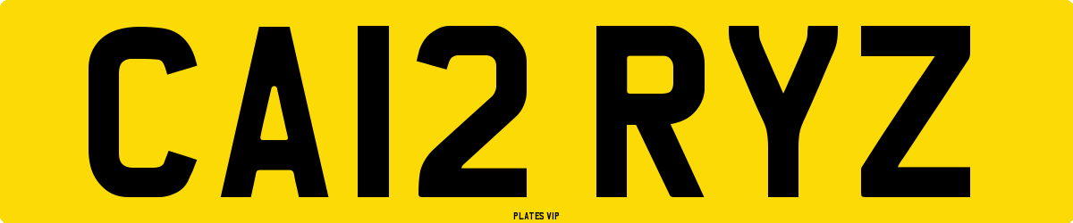 CA12 RYZ Number Plate