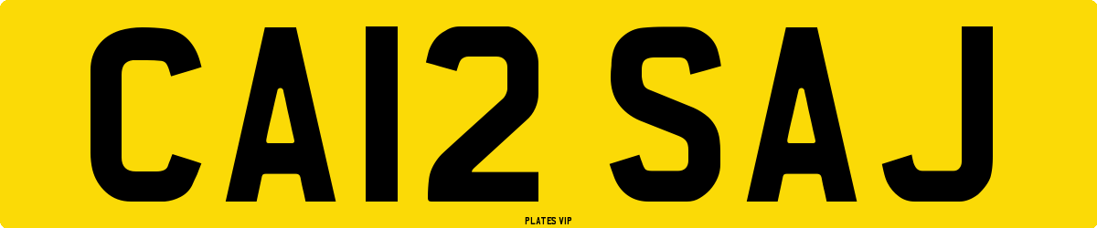 CA12 SAJ Number Plate