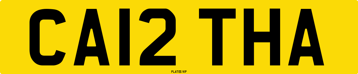 CA12 THA Number Plate