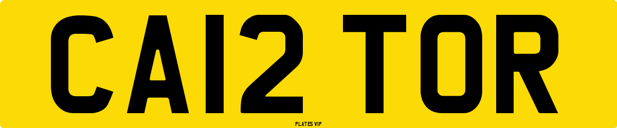 CA12 TOR Number Plate