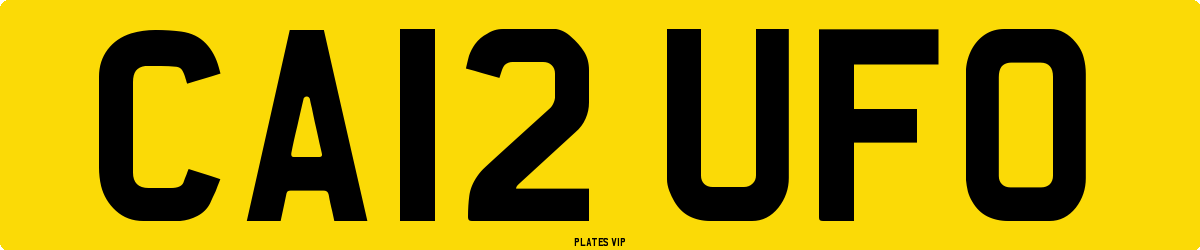 CA12 UFO Number Plate