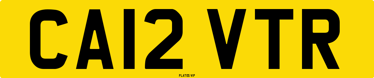 CA12 VTR Number Plate