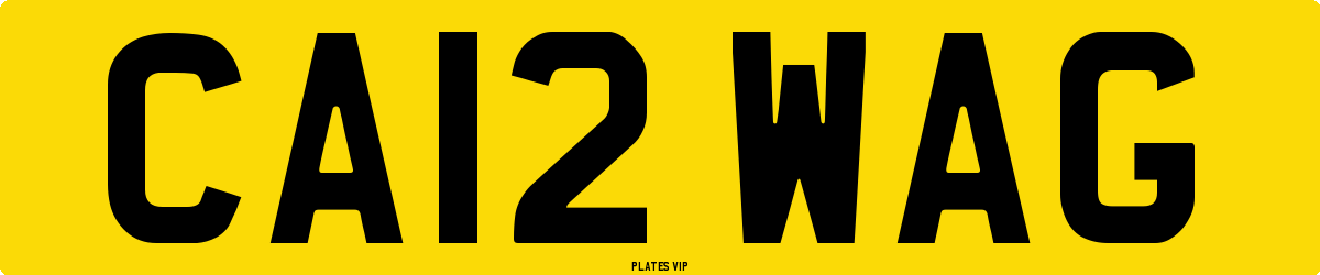 CA12 WAG Number Plate