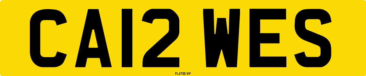 CA12 WES Number Plate