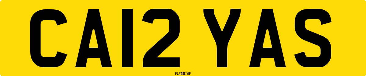 CA12 YAS Number Plate