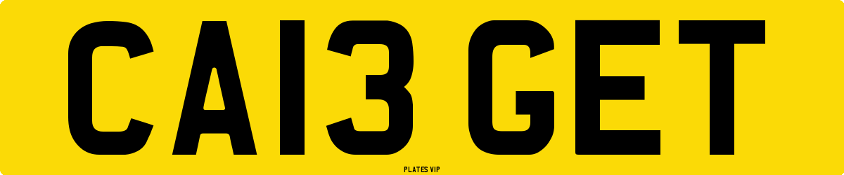 CA13 GET Number Plate