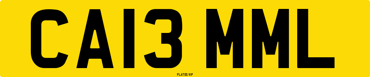 CA13 MML Number Plate