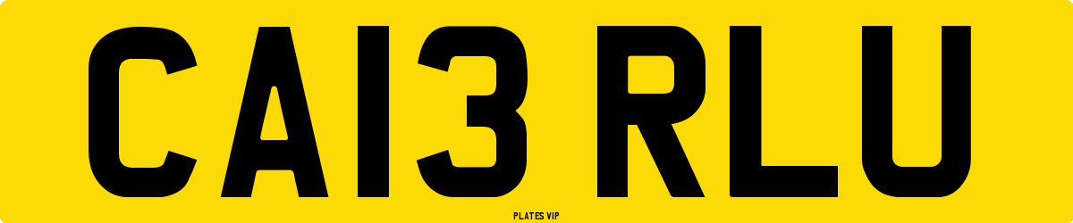 CA13 RLU Number Plate