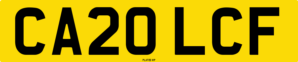CA20 LCF Number Plate