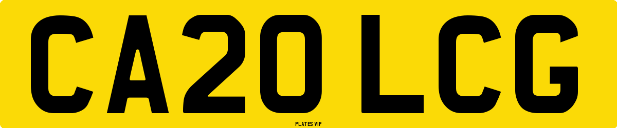 CA20 LCG Number Plate