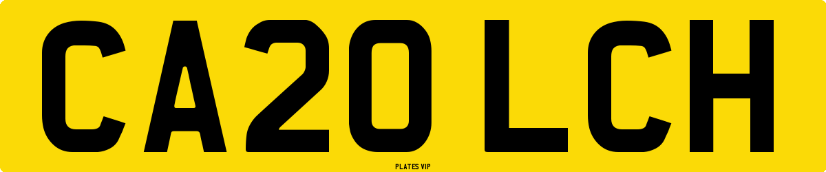 CA20 LCH Number Plate