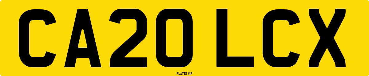 CA20 LCX Number Plate