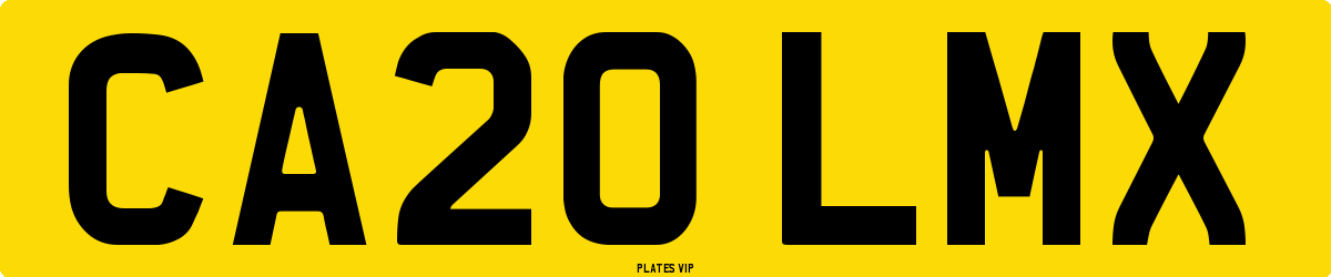 CA20 LMX Number Plate