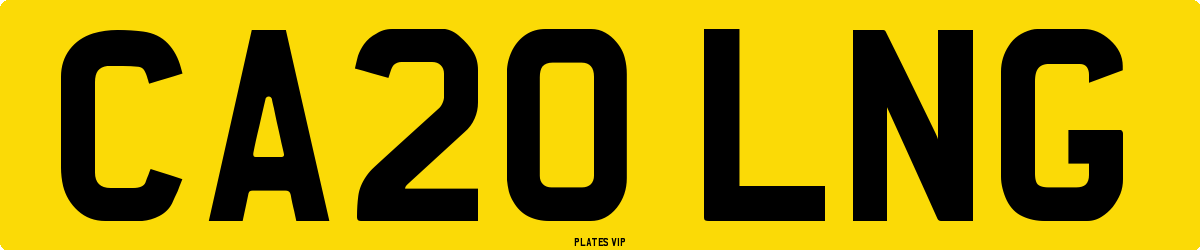CA20 LNG Number Plate