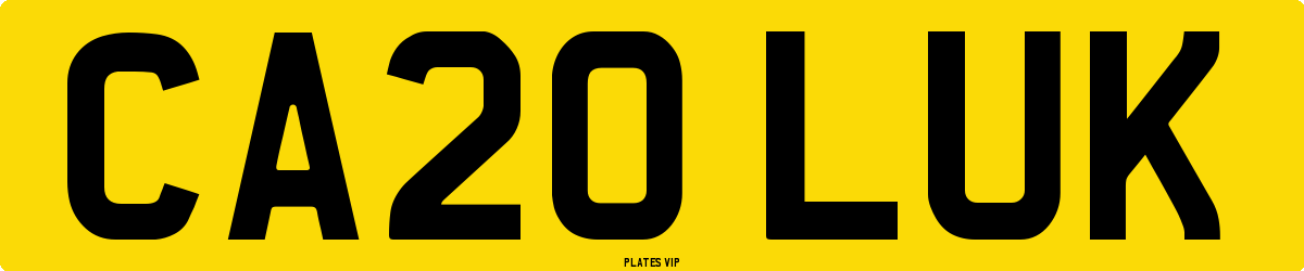 CA20 LUK Number Plate