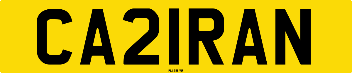 CA21RAN Number Plate
