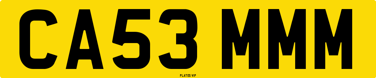 CA53 MMM Number Plate