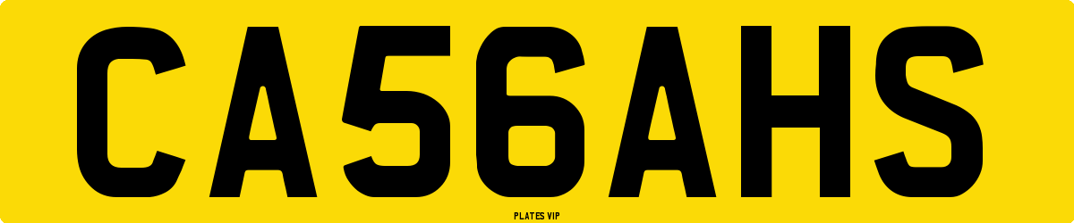 CA56AHS Number Plate
