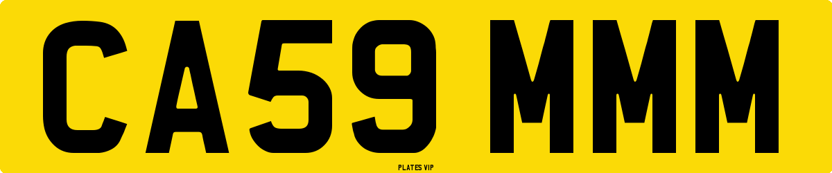 CA59 MMM Number Plate