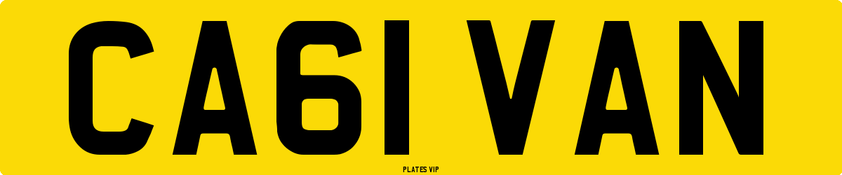 CA61 VAN Number Plate