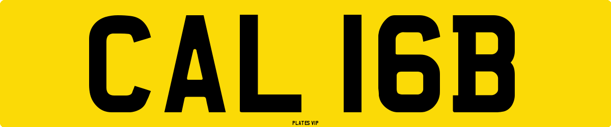 CAL 16B Number Plate