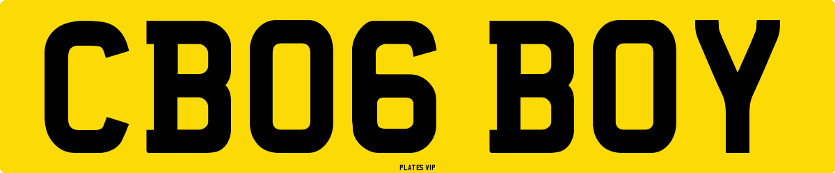 CB06 BOY Number Plate