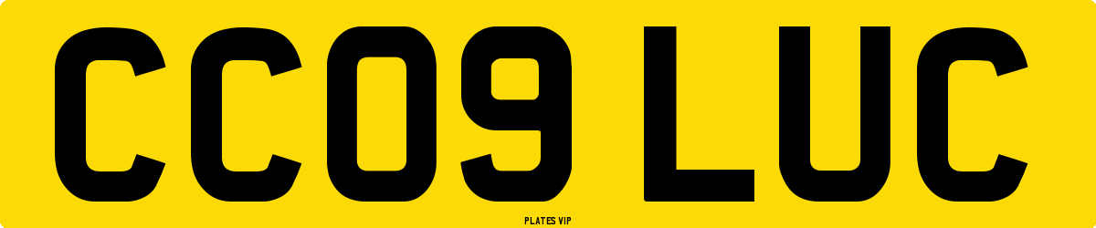CC09 LUC Number Plate