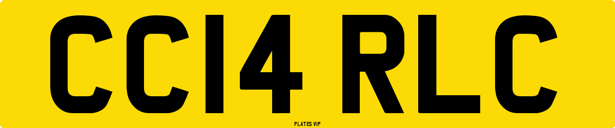 CC14 RLC Number Plate