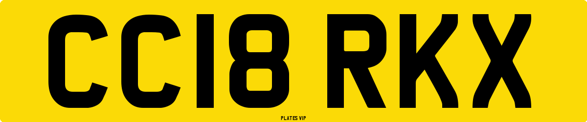 CC18 RKX Number Plate
