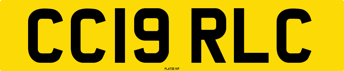 CC19 RLC Number Plate